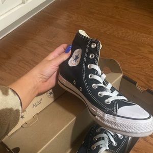 Black high tops converse
